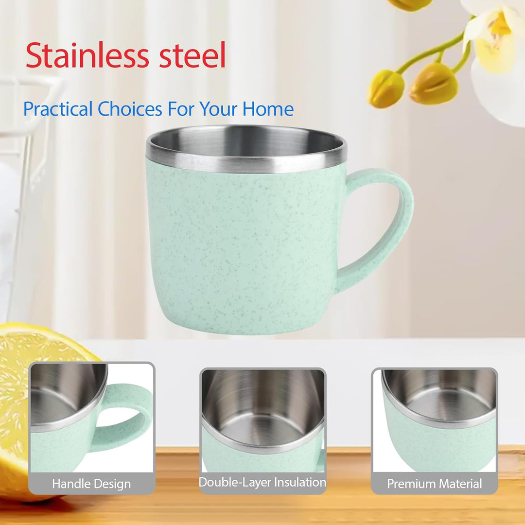 Green 220 mL Double-Wall Insulated Cup with Handle - Just Closeouts Canada Inc.X004HY51OB