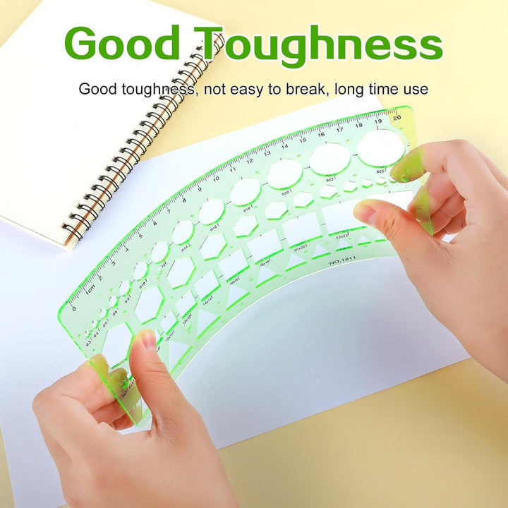 Green Circle & Geometric Drawing Templates – 4-Piece Set - Just Closeouts Canada Inc.X004NM66OB
