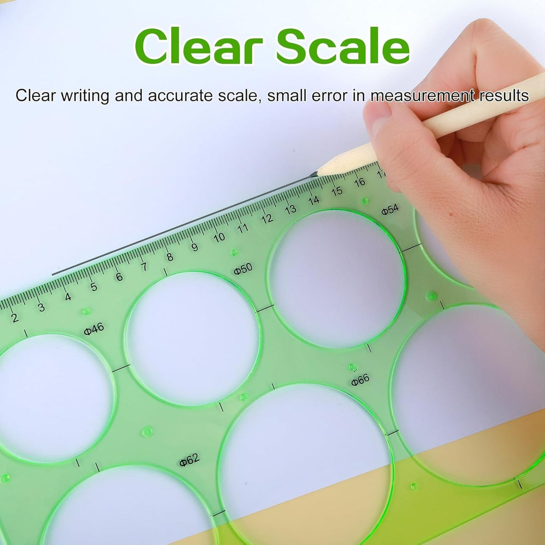Green Circle & Geometric Drawing Templates – 4-Piece Set - Just Closeouts Canada Inc.X004NM66OB