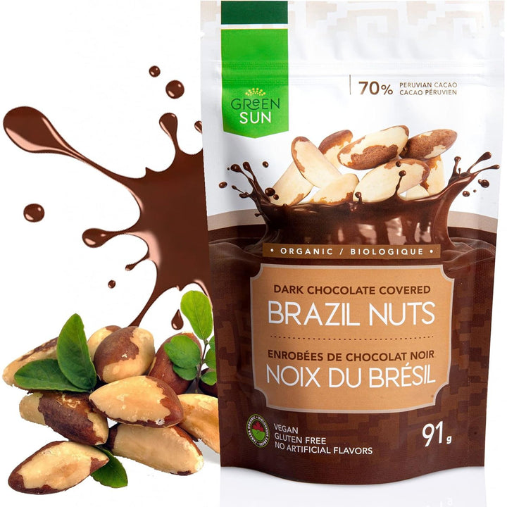 Green Sun Foods - Dark Chocolate Covered Brazil Nuts, 91G - Just Closeouts Canada Inc.