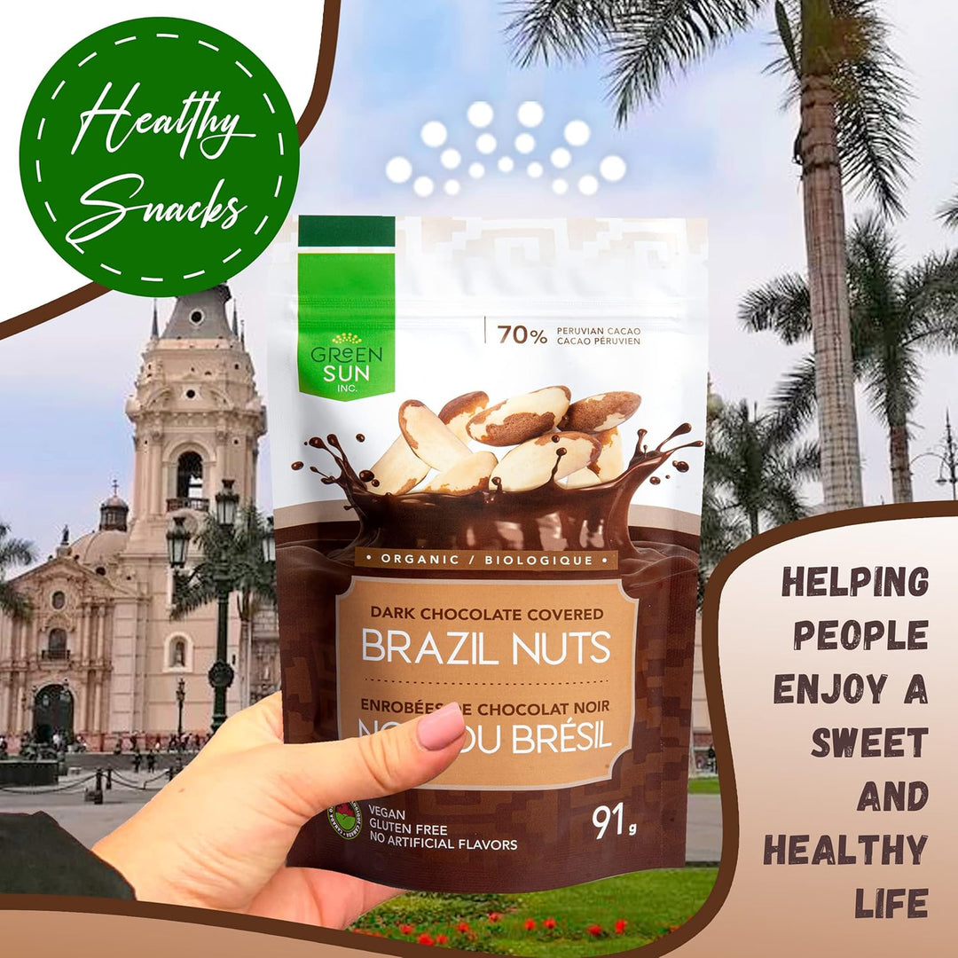 Green Sun Foods - Dark Chocolate Covered Brazil Nuts, 91G - Just Closeouts Canada Inc.