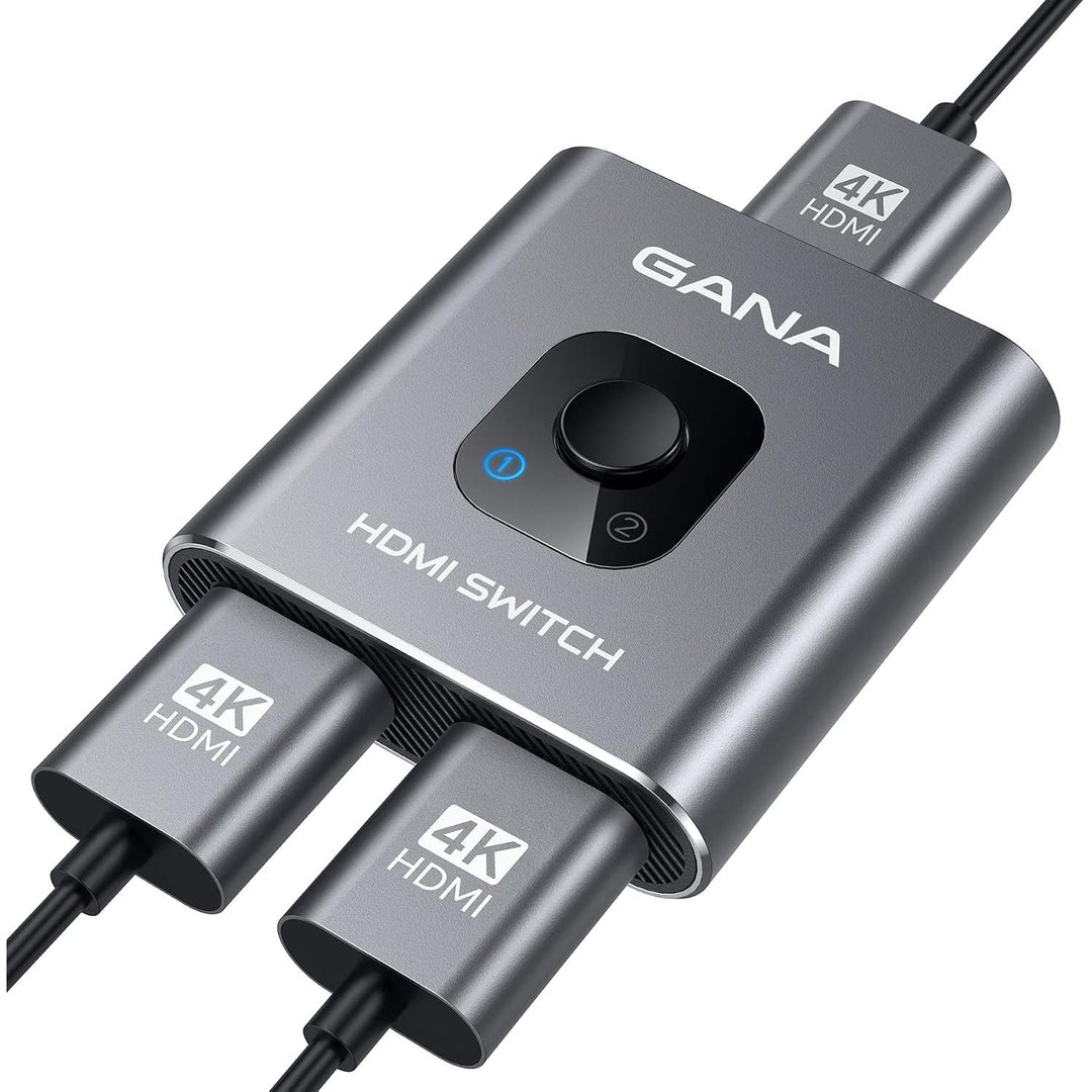 Grey Aluminium 4K Bidirectional HDMI Switch – 2 In 1 Out / 1 In 2 Out - Just Closeouts Canada Inc.