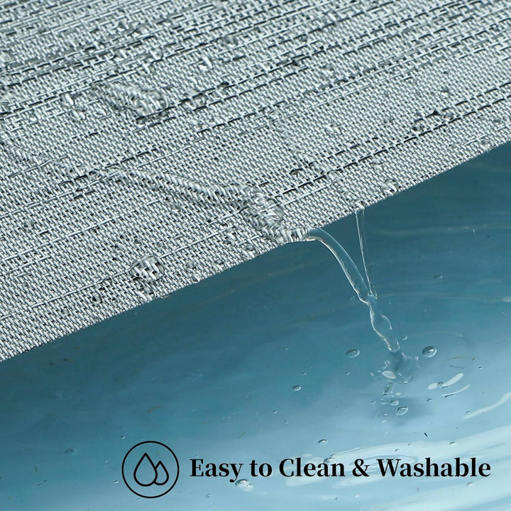 Grey Placemats, Heat Resistant Non - Slip Place mats for Dining Table, Washable Durable PVC Vinyl Woven Table Mats (Set of 8) - Just Closeouts Canada Inc.