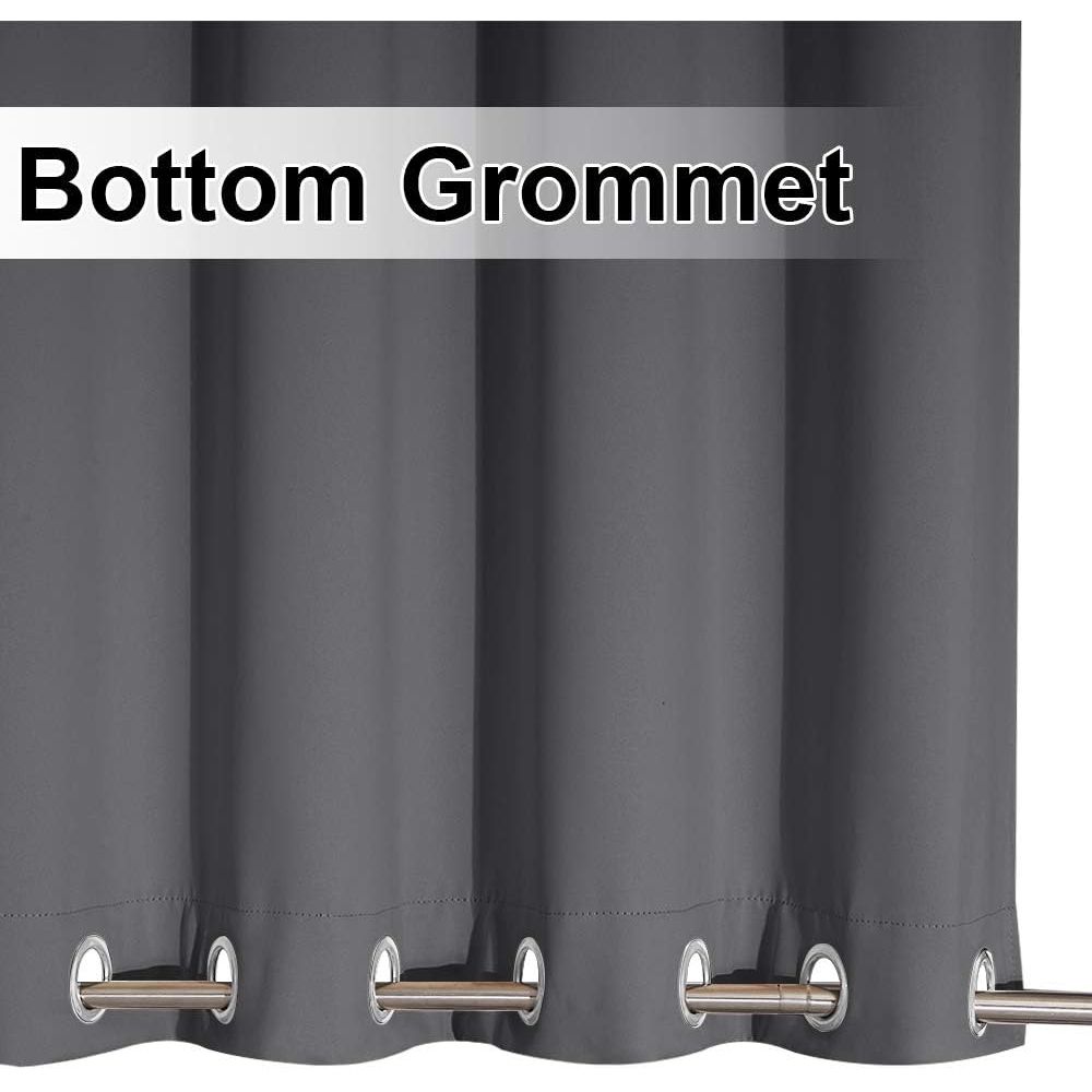 Grey Waterproof Outdoor Grommet Curtain, 52 x 108 in, 1 Panel - Just Closeouts Canada Inc.