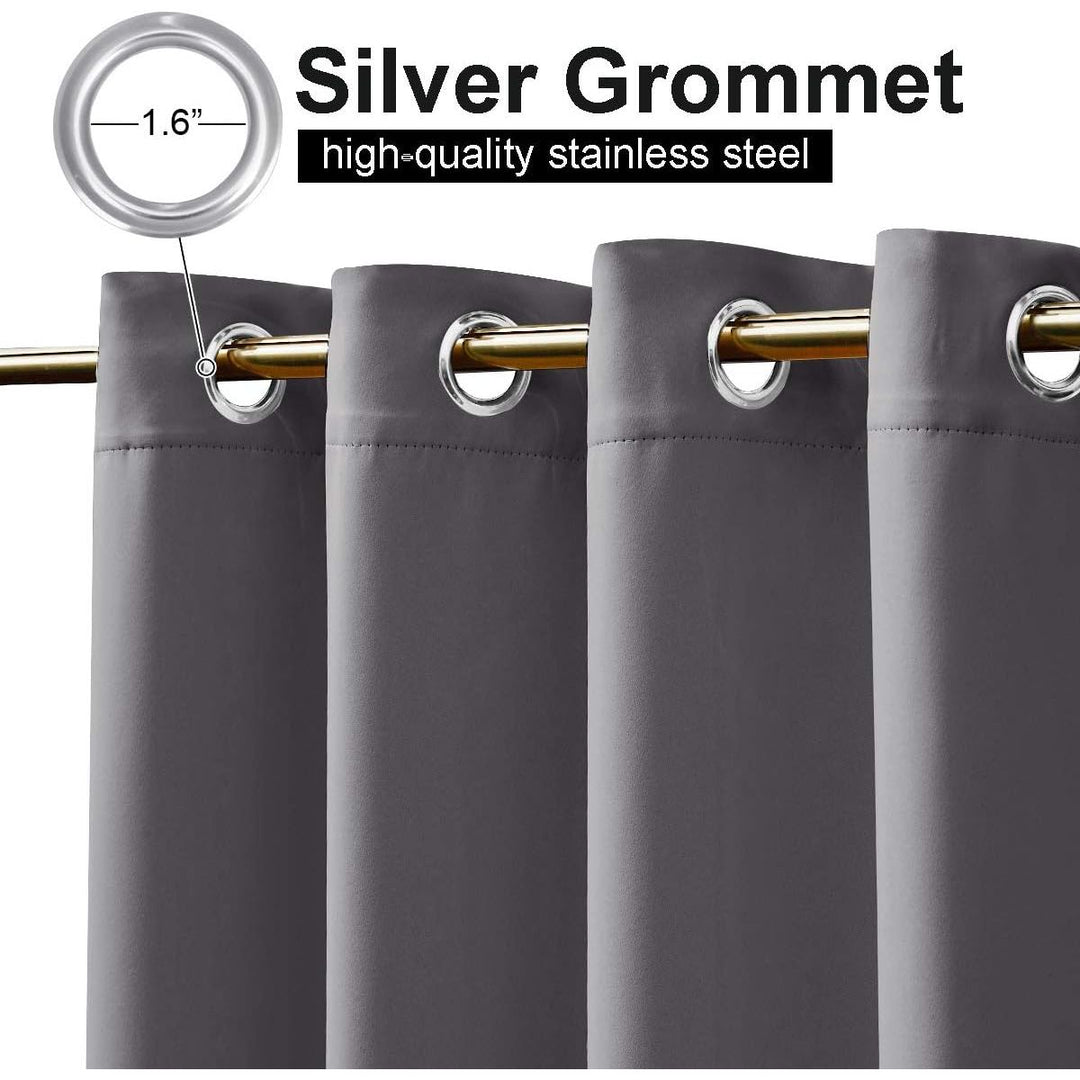 Grey Waterproof Outdoor Grommet Curtain, 52 x 108 in, 1 Panel - Just Closeouts Canada Inc.