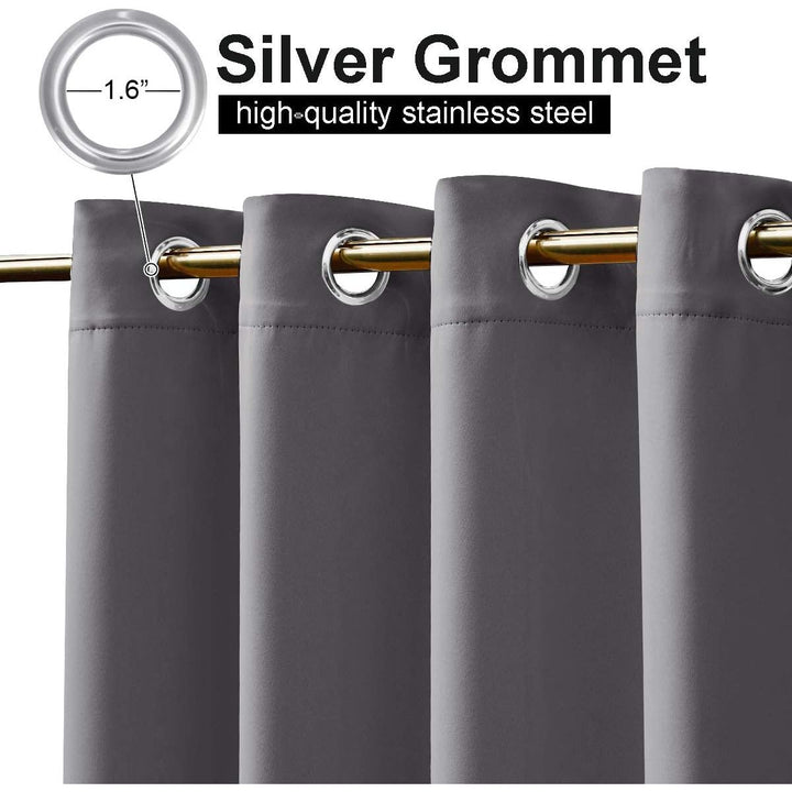 Grey Waterproof Outdoor Grommet Curtain, 52 x 108 in, 1 Panel - Just Closeouts Canada Inc.