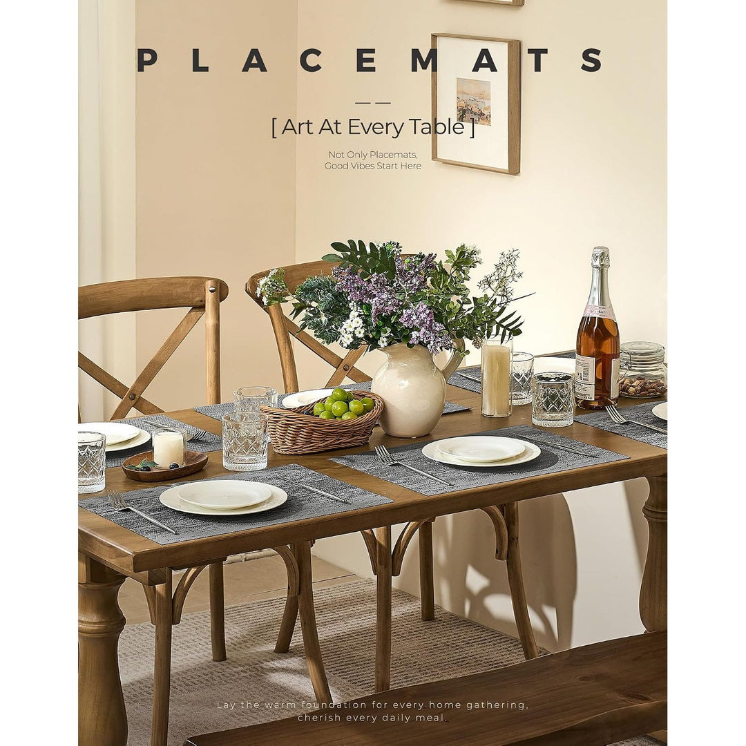 Grey Woven Placemats, Set of 4 - Just Closeouts Canada Inc.