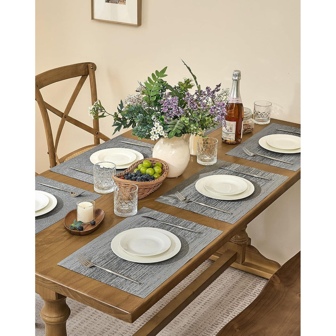 Grey Woven Placemats, Set of 4 - Just Closeouts Canada Inc.