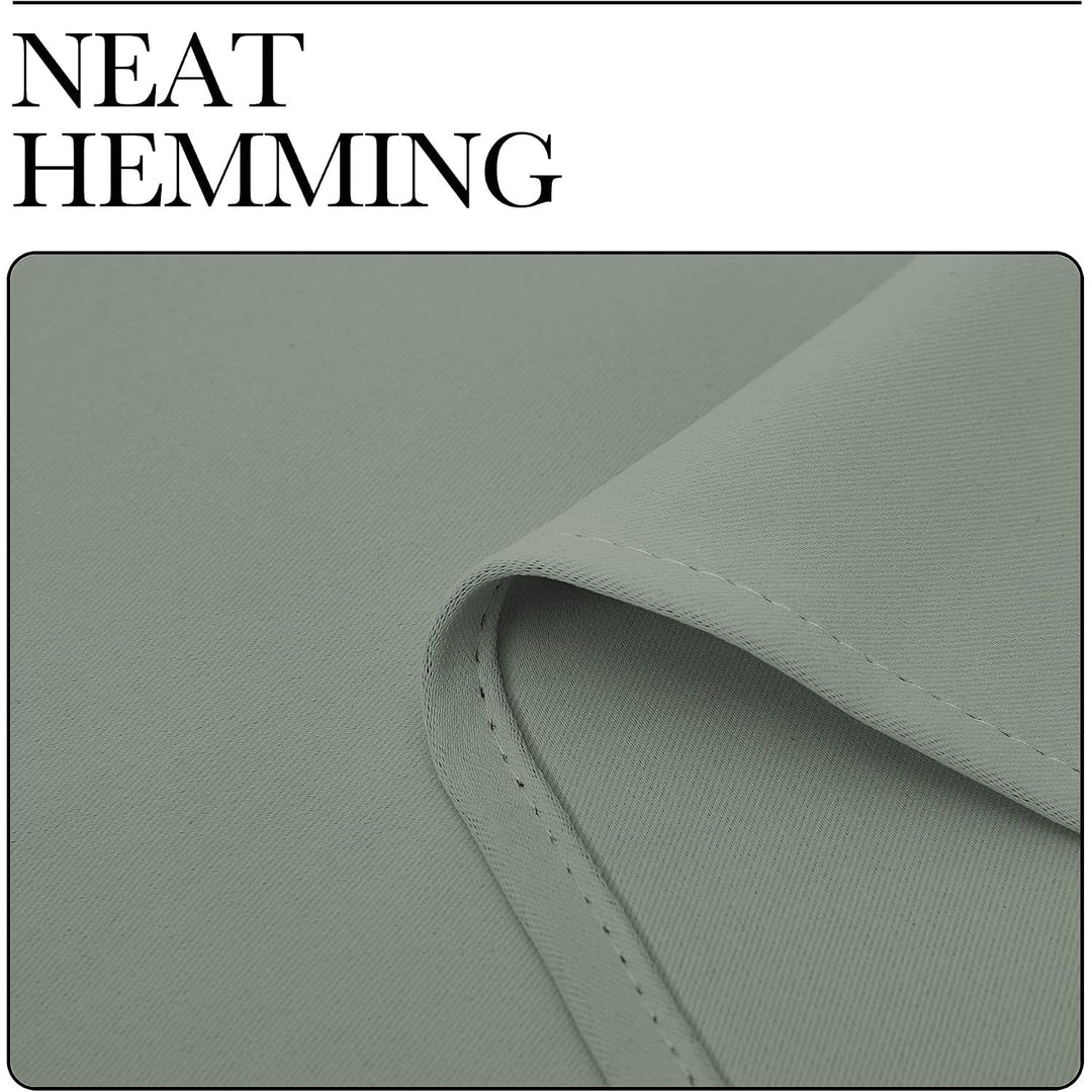 Greyish Green Room-Darkening Grommet Curtains, 42 x 84 in, 2 Panels - Just Closeouts Canada Inc.