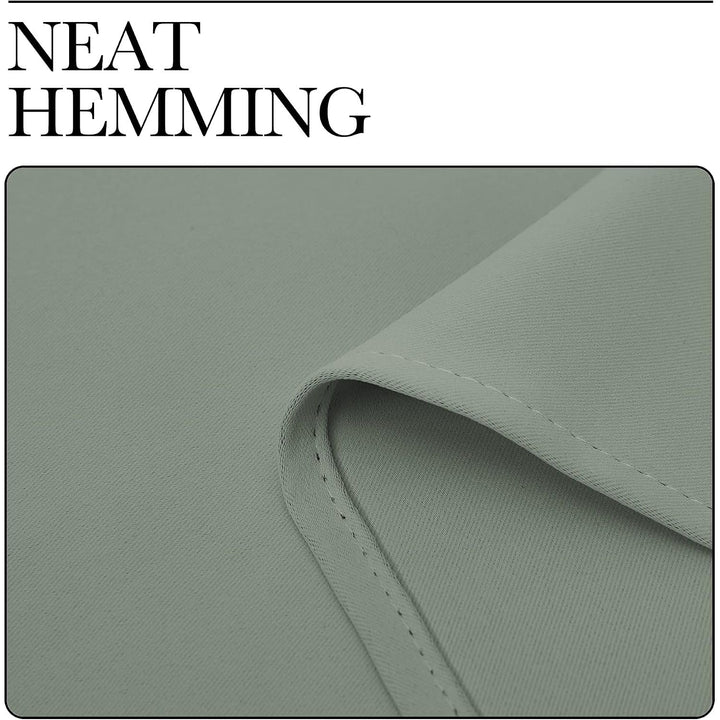 Greyish Green Room-Darkening Grommet Curtains, 42 x 84 in, 2 Panels - Just Closeouts Canada Inc.