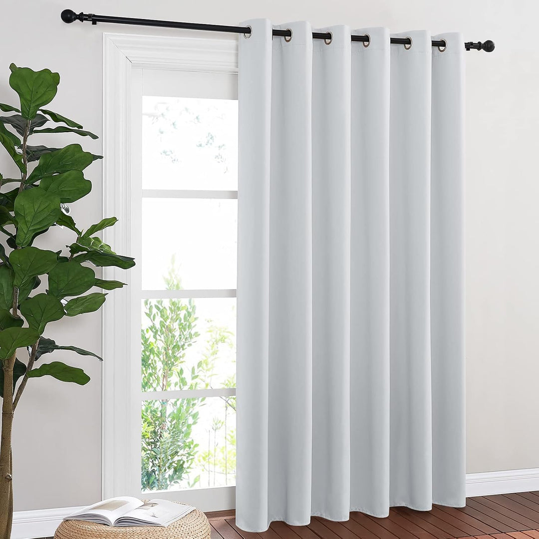 Greyish White Room Darkening Curtain – 80 x 84 in, 1 Panel - Just Closeouts Canada Inc.