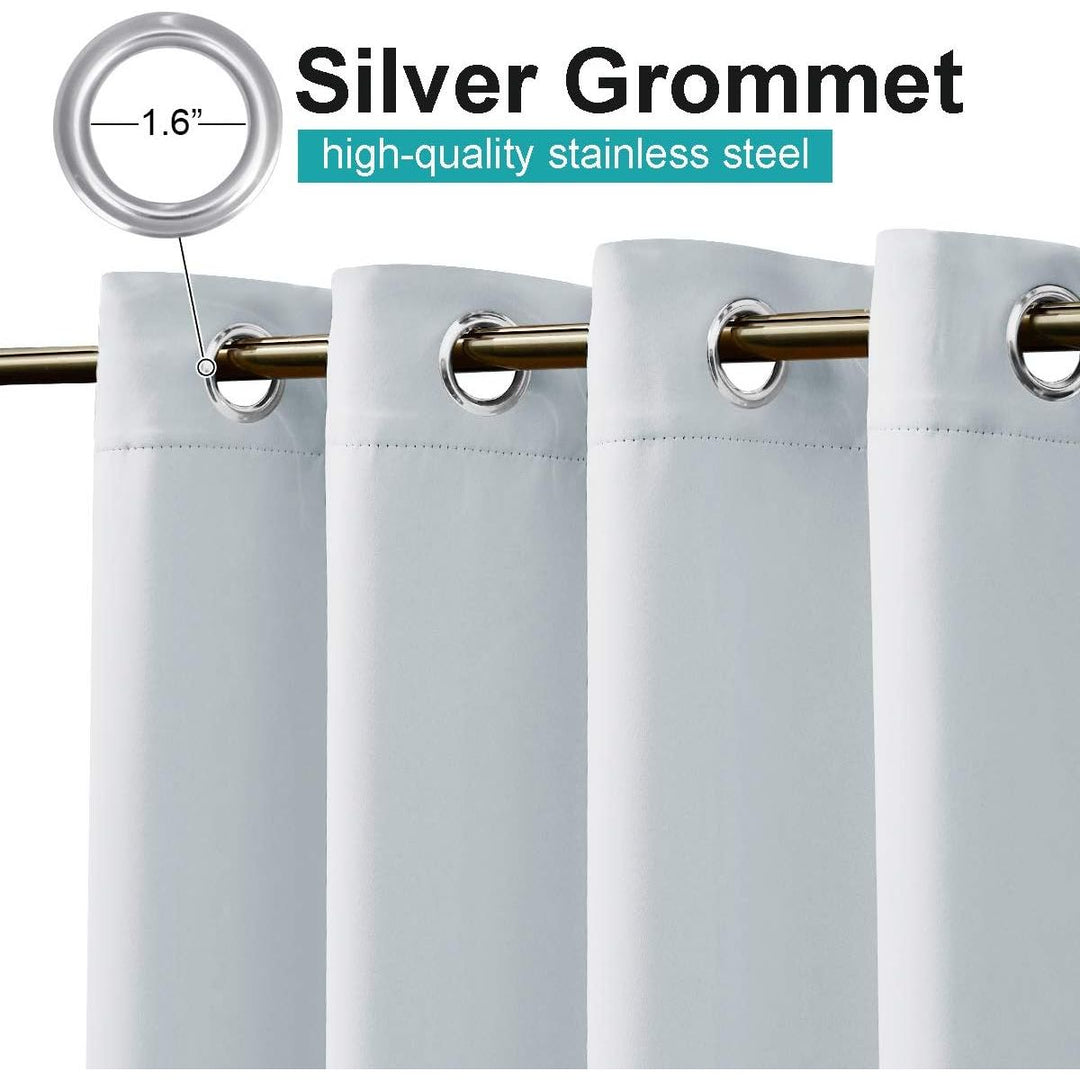 Greyish White Waterproof Outdoor Curtains, 52 x 96 in, Set of 2 - Just Closeouts Canada Inc.