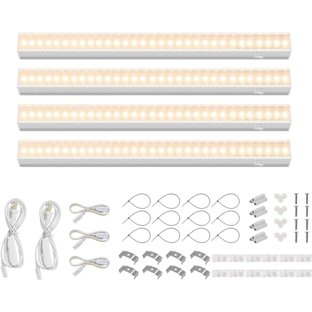 Grow Lights for Indoor Plants, Full Spectrum Sunlight, 1ft Plant Growing Lamp, LED Grow Light Bulbs, T5 Grow Light Strip, Yellow, 4 - Pack - Just Closeouts Canada Inc.X004ADVACV,X002YKPG13