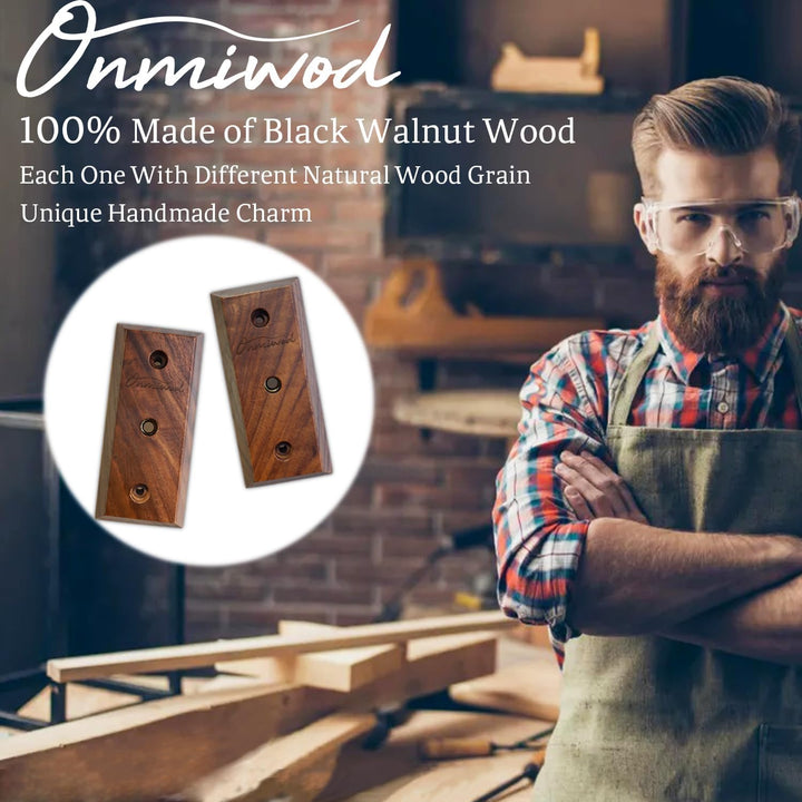 Guitar Wall Mount 2 Pack, Black Walnut Wood Guitar Hanger, U - Shaped Guitar Wall Hanger Mount, Guitar Holder Hook Stand Wall for Acoustic, Electric Guitar, Banjo, Bass, Gift for Guitar Player Men Boy 21 - Just Closeouts Canada Inc.