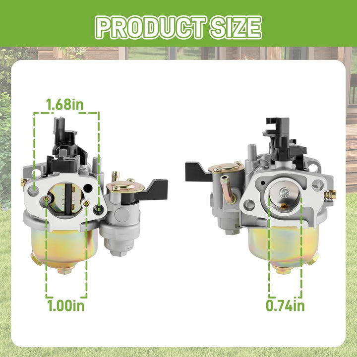 GX160 GX200 Carburetor Kit with Air Filter, Spark Plug & Springs - Just Closeouts Canada Inc.