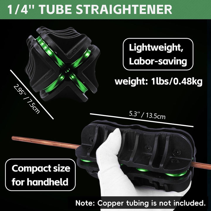 Handheld Tubing Straightener, 1/4 Inch O.D. Manual Tube Straightening Tool for Brake Line Fuel Line Copper/Aluminum/Steel Coils(1/4 Inch) - Just Closeouts Canada Inc.