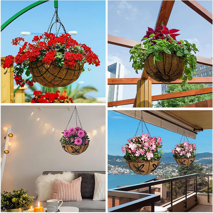 Hanging Basket Chain Planter Hanger 5 Pack 23 inch Black Hanging Basket Chains Flower Plant Pot Replacement, Chain for Bird Feeder, Planters, Lanterns and Ornaments - Just Closeouts Canada Inc.