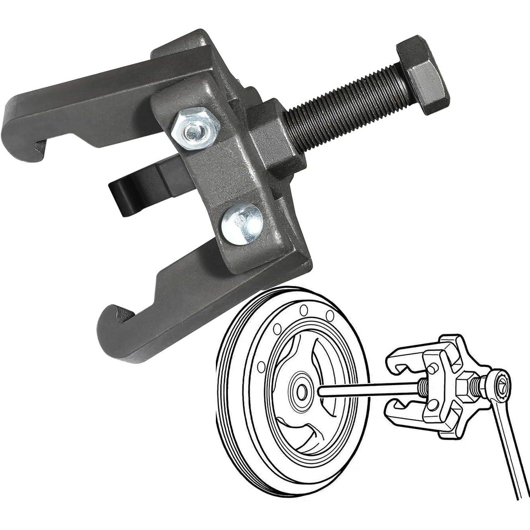 Harmonic Balancer Damper Pulley Remove Kit Compatible with Ford, GM, Chrysler, Cadillac, Chevy Trucks, Mitsubishi, Upgraded Version 3 Jaw Puller - Just Closeouts Canada Inc.X002P1LDKJ