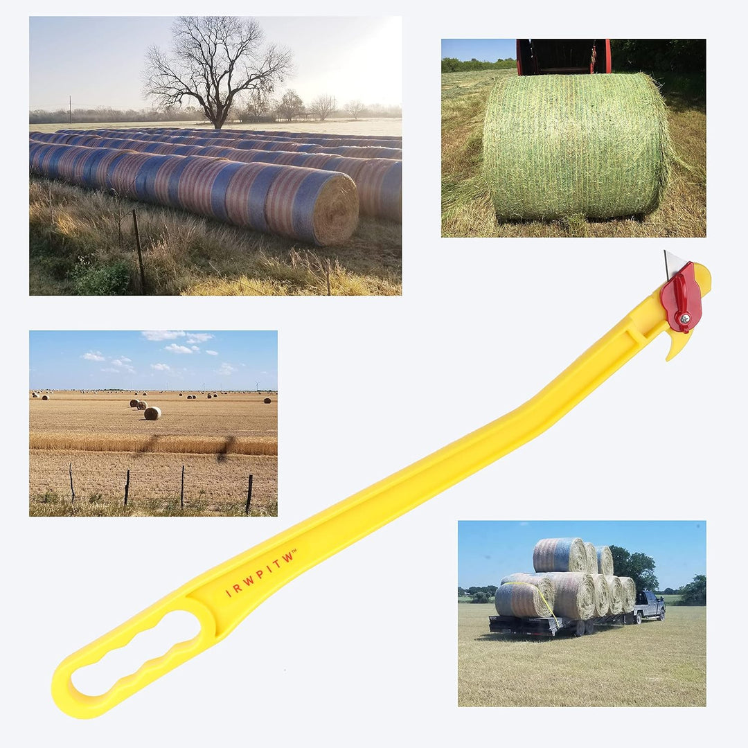 Hay Knife, 29" Hayknife and 20 Blades, Net Wrap & Baling Twine Cutter, Open Big Hay Bale Tool, Cutting Round Hay Net, Cut Mesh, Hay String, Livestock Farmer Knife for Horse Cow Goat Cattle Farm - Just Closeouts Canada Inc.