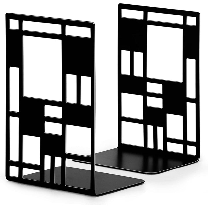 Heavy Duty, Book End Holder for Shelves, Metal Bookend (Black 1 Pair) for Office and School, Decorative Tree Unique Design Book Stopper for Gift, Book Binder and Dividers - Just Closeouts Canada Inc.