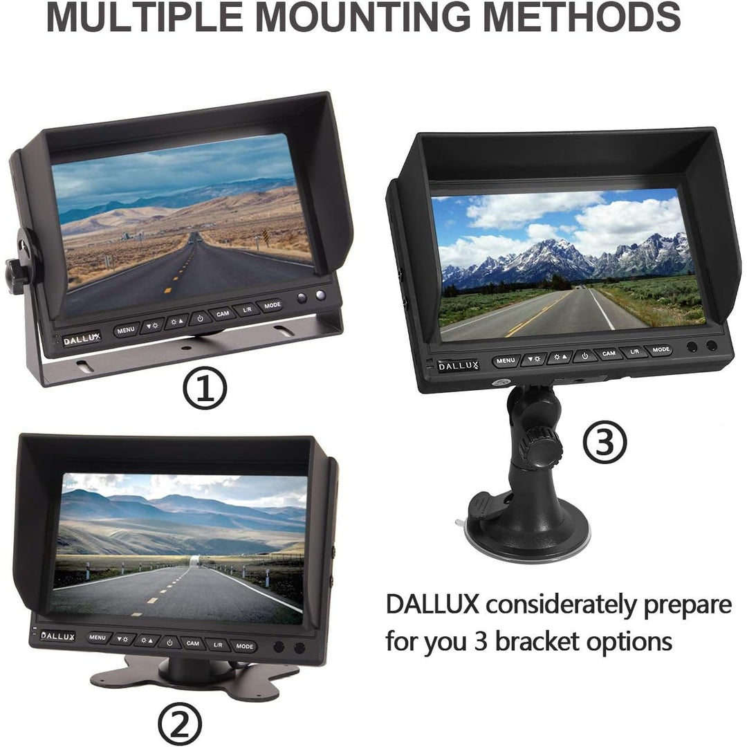 Heavy Duty Vehicle Truck Bus Backup Camera System,Waterproof Night Vision Rear View Camera with 7 inch Monitor+66ft 4 PIN Camera Cable for Bus Truck Van Trailer RV Campers Motor Home(12V 24V) - Just Closeouts Canada Inc.X0031D31TB