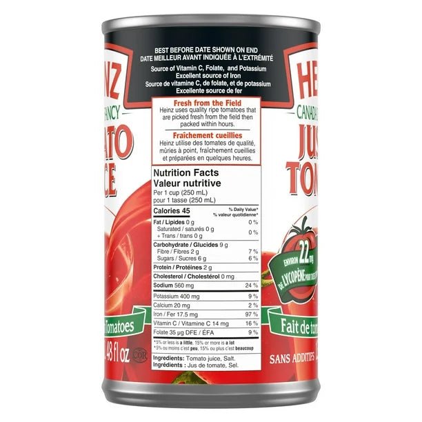 Heinz Tomato Juice, 1.36L - Just Closeouts Canada Inc.