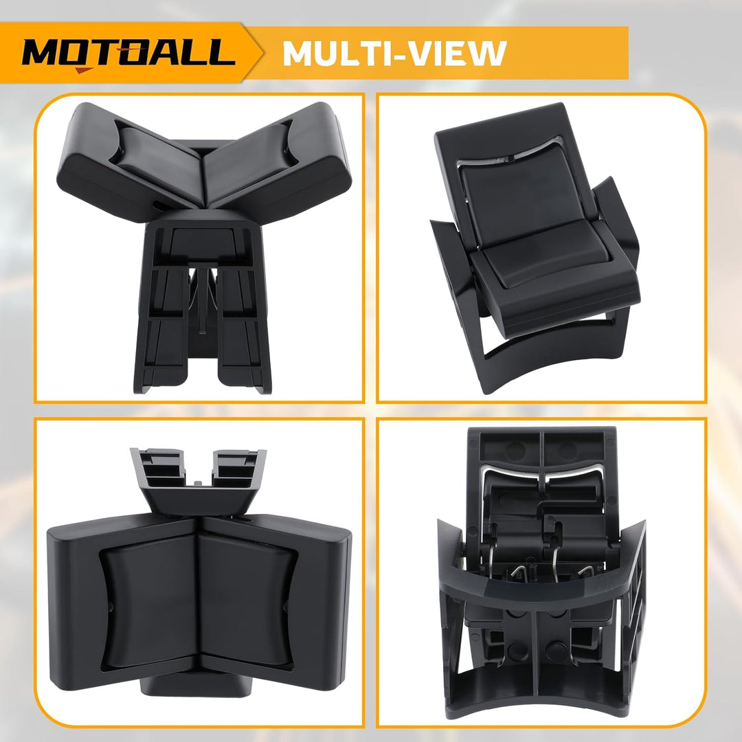 Cup holder divider shown from four angles