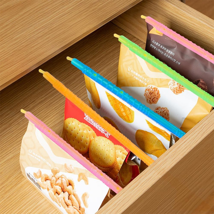 HMIEPRS 24pc Food Bag Sealer Clips, Reusable Bag Sealer Sticks with Different Sizes, Keep Bags Airtight Watertight & Food Fresh, Kitchen Storage Accessories (Assorted Colors) - Just Closeouts Canada Inc.