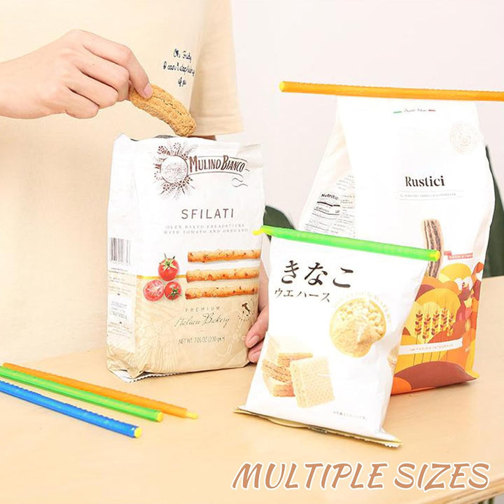 HMIEPRS 24pc Food Bag Sealer Clips, Reusable Bag Sealer Sticks with Different Sizes, Keep Bags Airtight Watertight & Food Fresh, Kitchen Storage Accessories (Assorted Colors) - Just Closeouts Canada Inc.