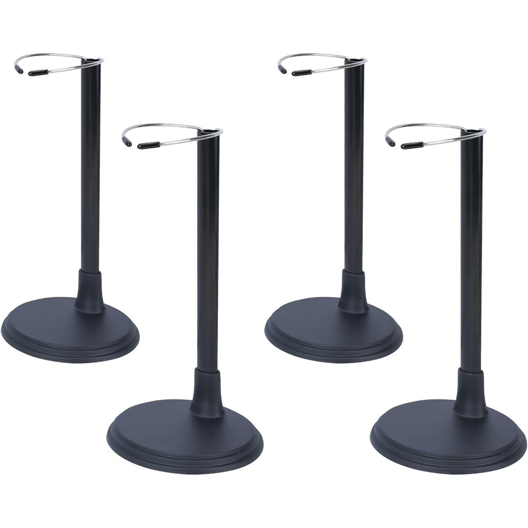 HMIEPRS 4pcs Doll Stands Adjustable Display Holder, Doll Stands Portable Support Racks, Action Figure Stand Bracket Organizers Dolls Accessories for 12in - 18in Doll (Black) - Just Closeouts Canada Inc.