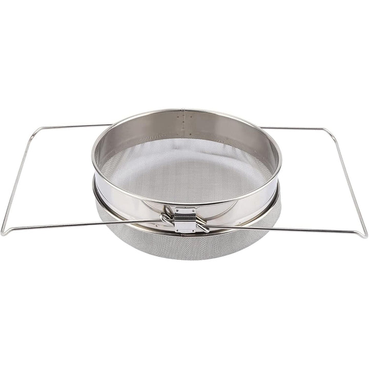 Honey Strainer Double Sieve, Big Stainless Steel Double Bee Sieve Honey Debris Strainer with Adjustable Arms Bee Keeping Extract Tools - Just Closeouts Canada Inc.X004W8D7X9