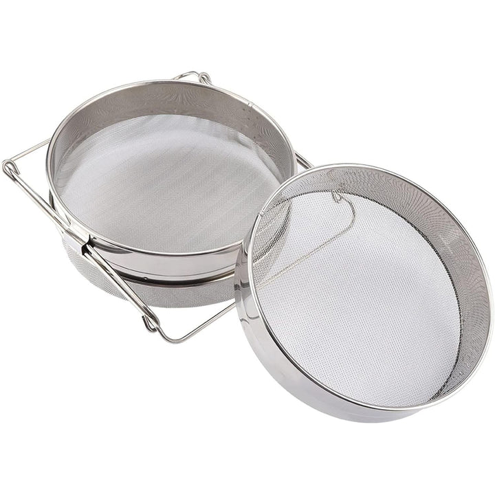 Honey Strainer Double Sieve, Big Stainless Steel Double Bee Sieve Honey Debris Strainer with Adjustable Arms Bee Keeping Extract Tools - Just Closeouts Canada Inc.X004W8D7X9