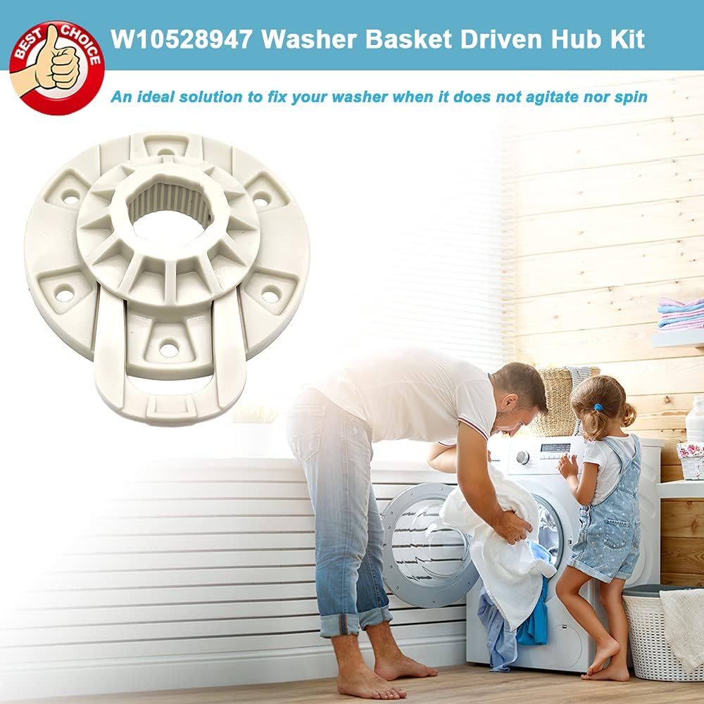 HPUY Updated W10528947 Basket Driven Hub Kit Replacement for Whirlpool Maytag Kenmore Washers, Replace W10396887 2684908 AP5665171 PS6012095 EAP6012095 W10528947VP - Just Closeouts Canada Inc.