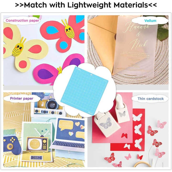 HTVRONT Light Grip Cutting Mat for Cricut, 6 Pack Cutting Mat 12x12 for Cricut Explore Air 2/Air/One/Maker? Light Adhesive Sticky Quilting Cutting Mats Replacement Accessories for Cricut - Just Closeouts Canada Inc.