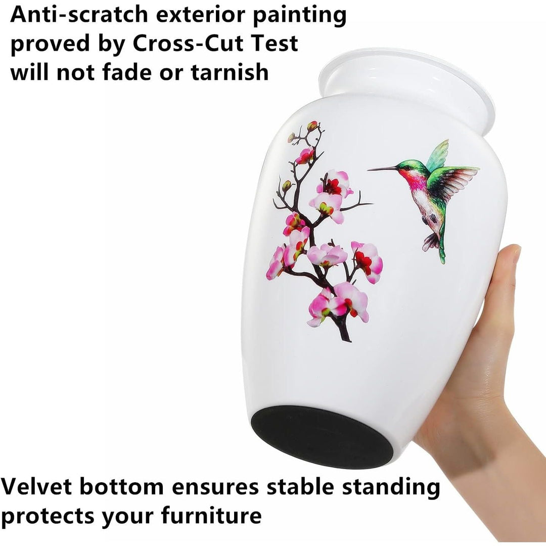Hummingbird Cremation Urn for Adult Ashes - White Funeral Urn, Large Decorative With Velvet Bag, 200 Lbs Capacity, for Human Ashes - Just Closeouts Canada Inc.