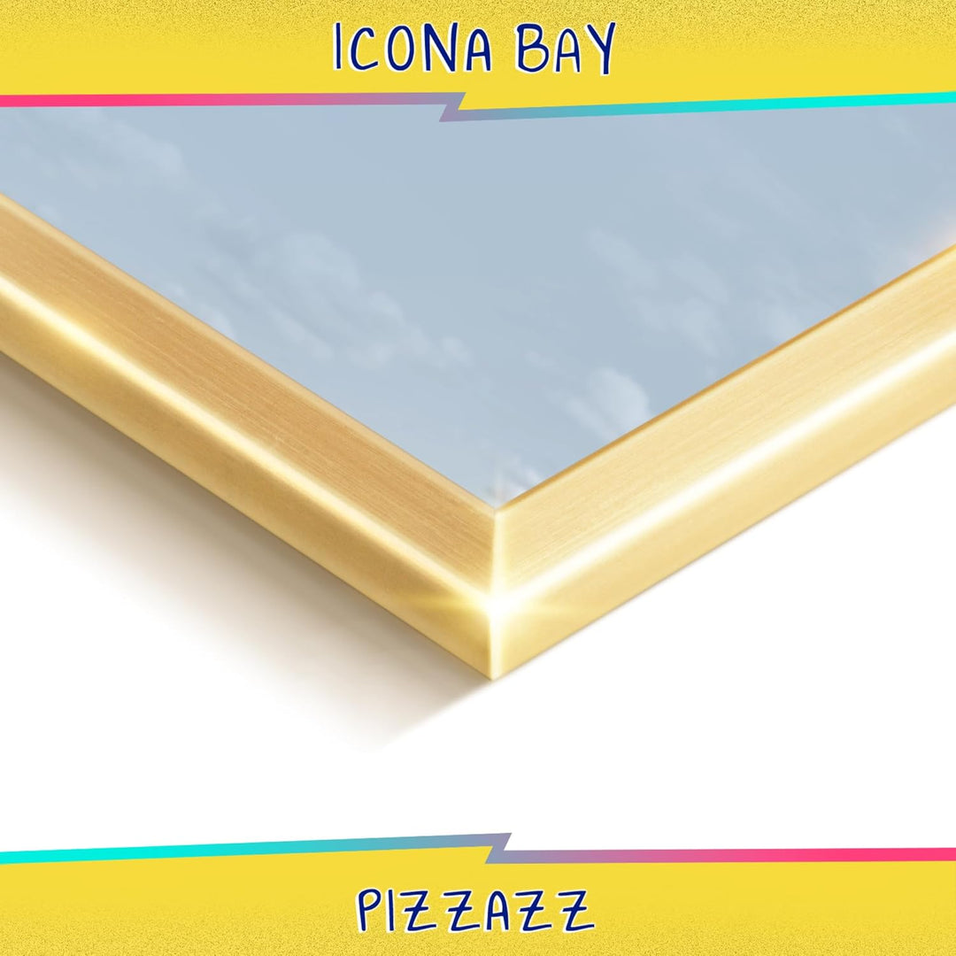 Icona Bay 4x6 (10x15 cm) Picture Frame, =Gold colored Solid Wood Scandinavian Style Frame for Photo, Pizzazz CollectioN - Just Closeouts Canada Inc.