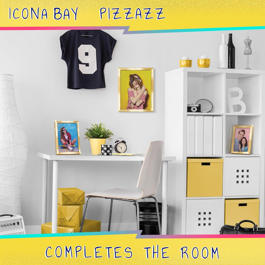 Icona Bay 4x6 (10x15 cm) Picture Frame, =Gold colored Solid Wood Scandinavian Style Frame for Photo, Pizzazz CollectioN - Just Closeouts Canada Inc.