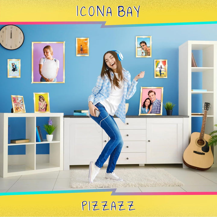Icona Bay 4x6 (10x15 cm) Picture Frame, =Gold colored Solid Wood Scandinavian Style Frame for Photo, Pizzazz CollectioN - Just Closeouts Canada Inc.