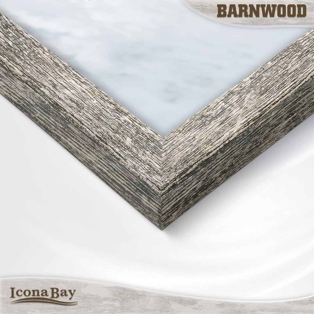 Icona Bay 5x7 (13x18 cm) Brown Oak Picture Frame, Country Rustic Style 5 x 7 Photo Frame, Table Top or Wall Mount, Barnwood Collection - Just Closeouts Canada Inc.