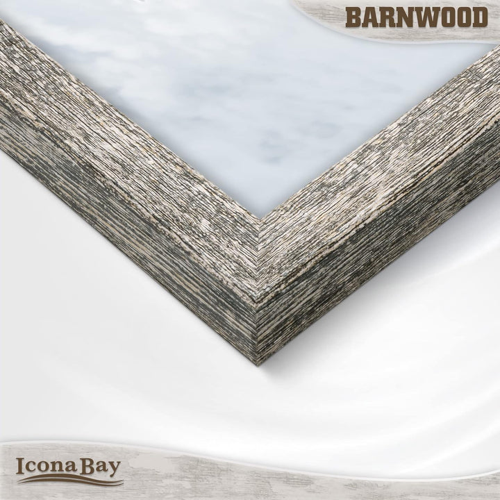 Icona Bay 5x7 (13x18 cm) Brown Oak Picture Frame, Country Rustic Style 5 x 7 Photo Frame, Table Top or Wall Mount, Barnwood Collection - Just Closeouts Canada Inc.