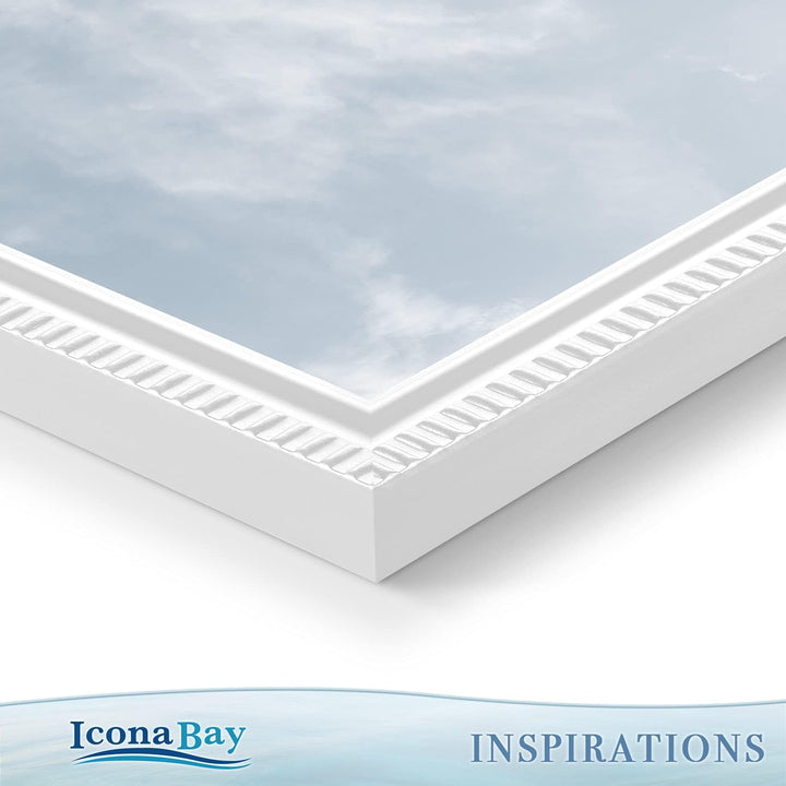 Icona Bay 5x7 (13x18 cm) Picture Frames (White, 12 Pack), Beautifully Detailed Molding, Contemporary Picture Frame Set, Wall Mount or Table Top, Inspirations Collection - Just Closeouts Canada Inc.