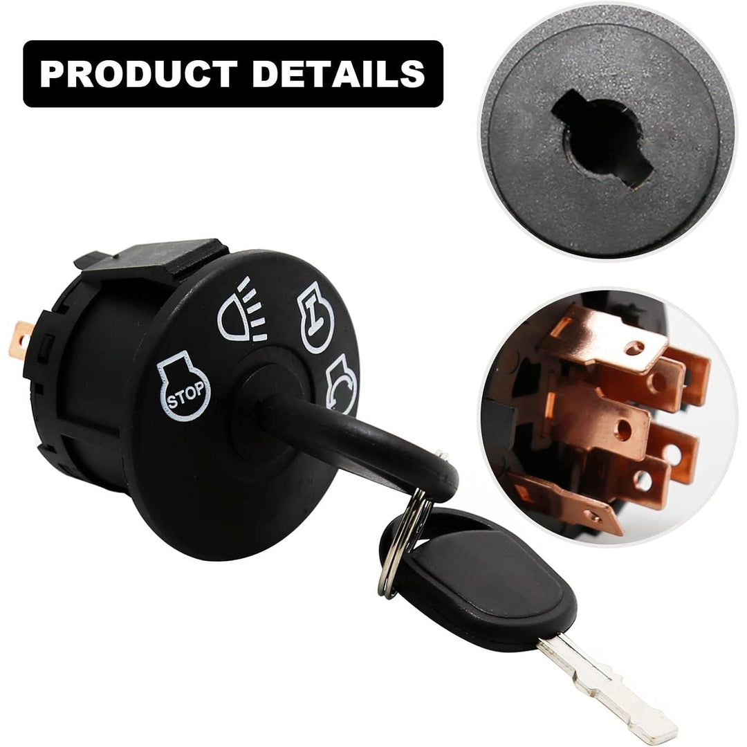 Ignition Starter Switch with 2 Key, 4 Position 7 Terminals Key Switch, Fit for Husqvarna Craftsman John Deere MTD Murray Riding Lawn Mower 532175566 175566 - Just Closeouts Canada Inc.
