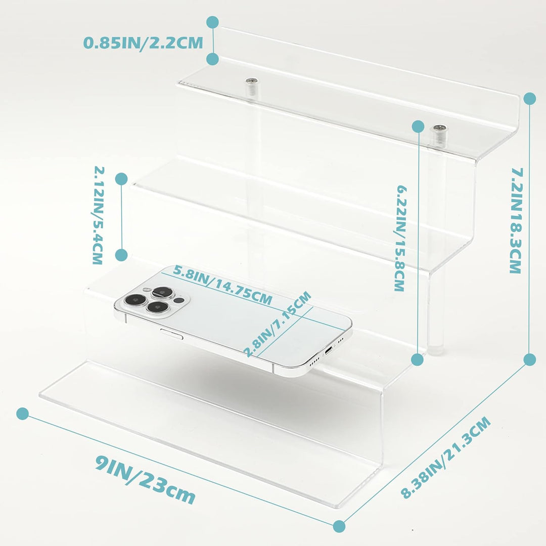 ihomecooker Acrylic Stands for Display,4 Tier Clear Cupcakes Perfumes Figurines Display Stand Risers Shelf Vendors Amiibo Funko Cupcakes Perfumes Candies Cosmetics Decoration and Organizer - Just Closeouts Canada Inc.