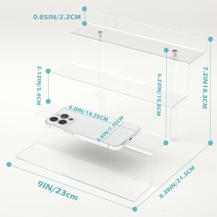 ihomecooker Acrylic Stands for Display,4 Tier Clear Cupcakes Perfumes Figurines Display Stand Risers Shelf Vendors Amiibo Funko Cupcakes Perfumes Candies Cosmetics Decoration and Organizer - Just Closeouts Canada Inc.