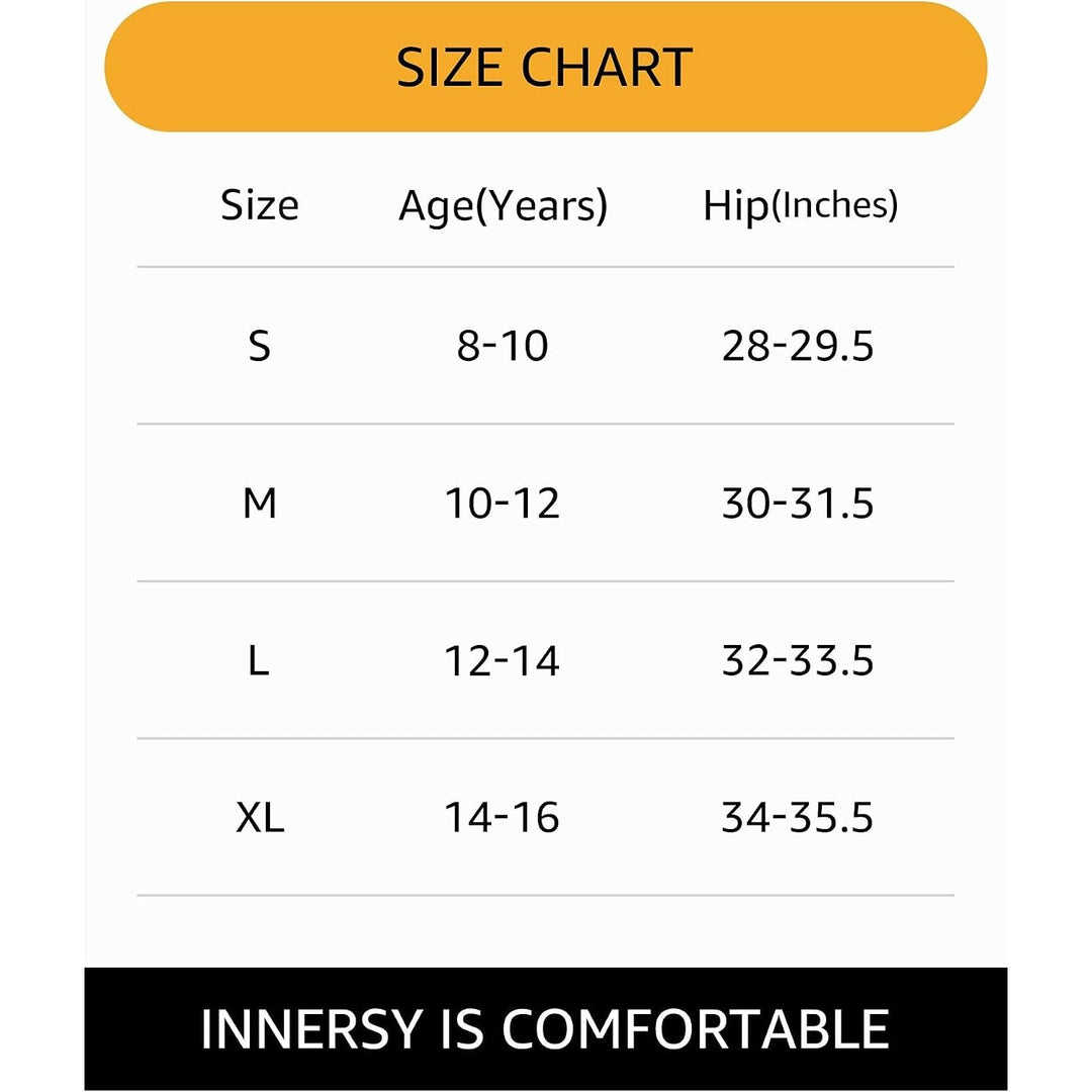 INNERSY Girls' Cotton Underwear – Basics, XL (14–16 Years), 6-Pack - Just Closeouts Canada Inc.X002ZLDGRH