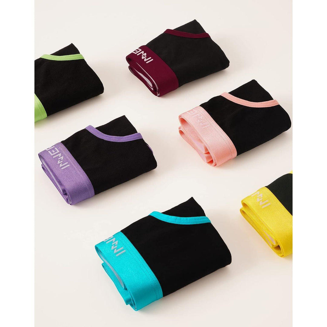 INNERSY Girls' Cotton Underwear – Colorful Black, M (10–12 Years), 6-Pack - Just Closeouts Canada Inc.X0034GE2QB