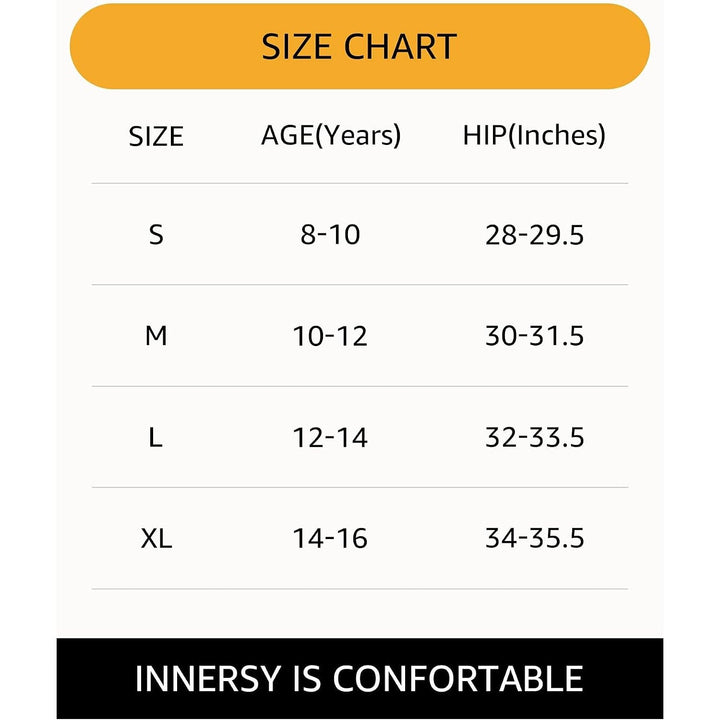 INNERSY Girls' Period Underwear, Colored Black, 12-14 Years, 3-Pack - Just Closeouts Canada Inc.X002Z3L5YL