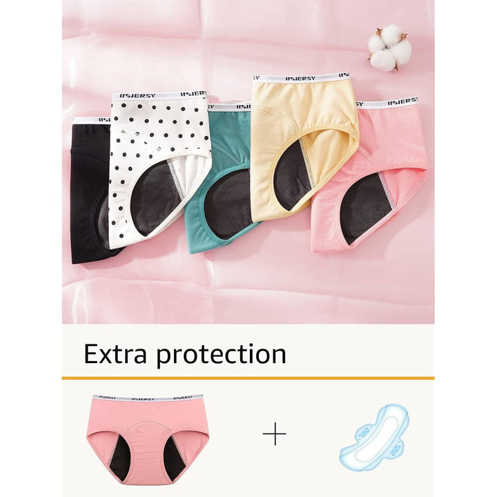 INNERSY Girls' Period Underwear, Colored Black, 12-14 Years, 3-Pack - Just Closeouts Canada Inc.X002Z3L5YL