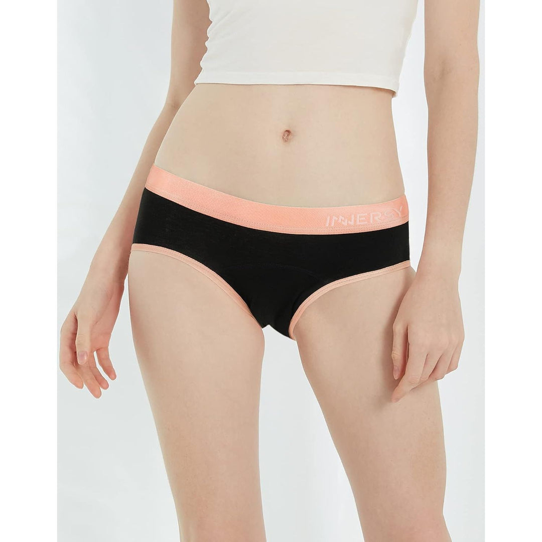 INNERSY Girls' Period Underwear, Colored Black, 12-14 Years, 3-Pack - Just Closeouts Canada Inc.X002Z3L5YL