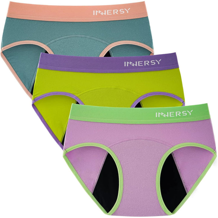 INNERSY girls period underwear Macaron 14-16 years 3-pack main view